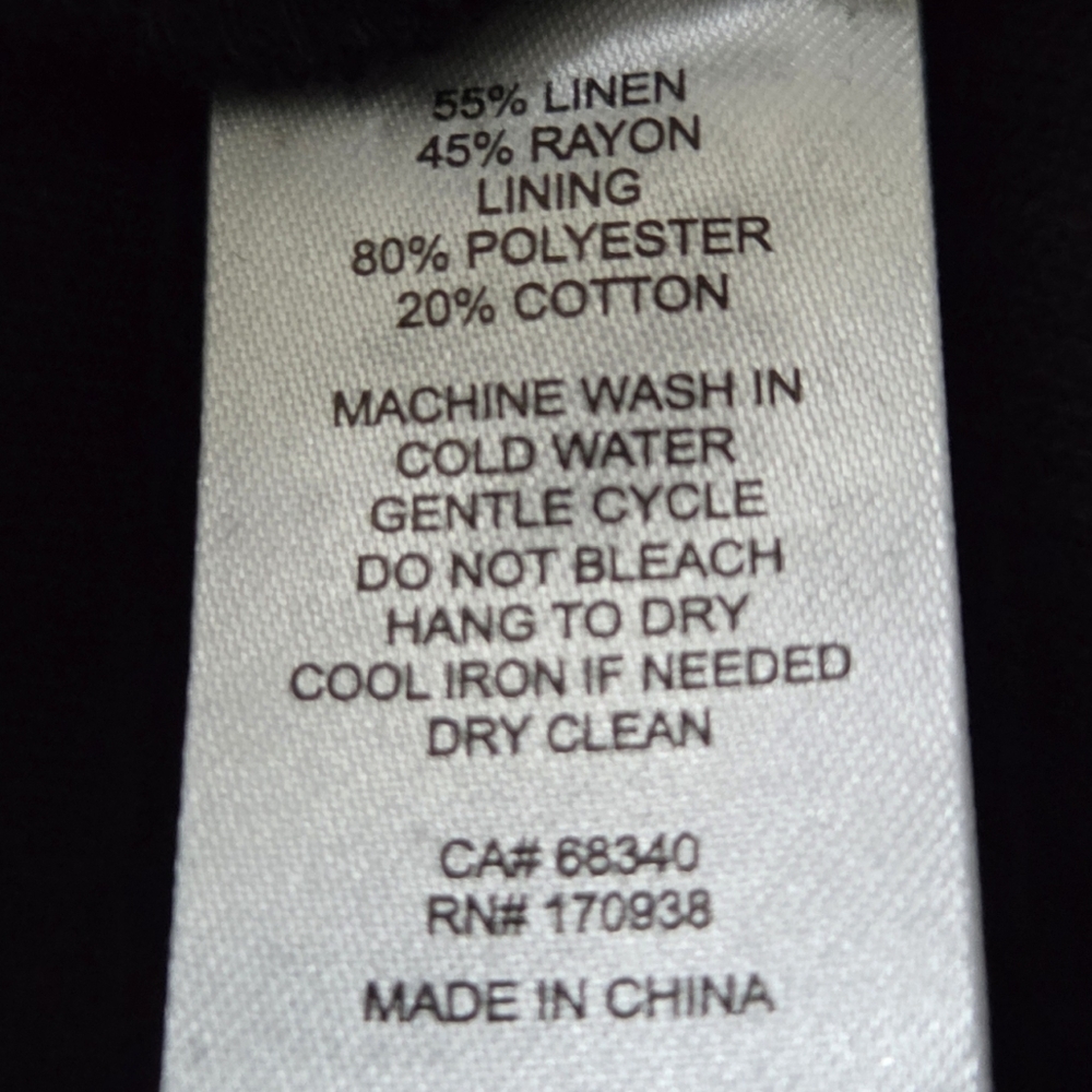 NWT - Maison D'Amelie Linen Blend Corset Detailed Smock Back Black Maxi Dress-L - Picture 14 of 14